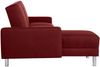 Just Fashion Funktionssofa Flachgewebe Rot Metall Chromfarben Bild 5