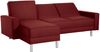 Just Fashion Funktionssofa Flachgewebe Rot Metall Chromfarben Bild 4