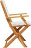 vidaXL Gartenstühle 6 Stk. Klappbar Cremeweiß Stoff und Massivholz 3214575 Bild 5