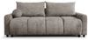 Sofa 3-Sitzer mit Schlaffunktion GIANA Stoff Soft Braun Bild 2