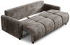 Sofa 3-Sitzer mit Schlaffunktion GIANA Stoff Soft Braun Bild 4