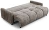 Sofa 3-Sitzer mit Schlaffunktion GIANA Stoff Soft Braun Bild 5