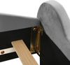 Kinder-Polsterbett 90×200 cm in Bärenform, gepolstert, Samtbezug, Grau Bild 5