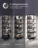 Vasagle Bücherregal mit 6 Ebenen, Standregal mit einstellbarer LED-Beleuchtung, Regal mit Stahlrahmen, 30,3x60x178,6 cm, für Wohnzimmer, Schlafzimmer, Arbeitszimmer, ebenholzschwarz LLSDE120B57 Bild 4