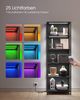 Vasagle Bücherregal mit 6 Ebenen, Standregal mit einstellbarer LED-Beleuchtung, Regal mit Stahlrahmen, 30,3x60x178,6 cm, für Wohnzimmer, Schlafzimmer, Arbeitszimmer, ebenholzschwarz LLSDE120B57 Bild 2