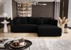 Ecksofa Schlafsofa EVORA Stoff Poso Schwarz Ottomane Rechts Bild 5
