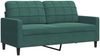 vidaXL 4-tlg. Sofagarnitur mit Kissen Dunkelgrün Samt 3278443 Bild 5