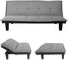 3er-Sofa HWC-C87, Couch Schlafsofa Gästebett Bettsofa Klappsofa, Schlaffunktion 170x100cm ~ Textil, hellgrau Bild 1