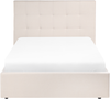 Bett mit Stauraum Stoff LORIENT 120 x 200 cm Beige Bild 5