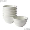 JIWOO Schüssel 6er Ø11,7cm, Müslischale Eisschale FrühstückSchale Dessertschale, Keramik, (Schaleset, 6-tlg), Bowl, Hochwertiges Schalen weiß Schale Mikrowellenofen Spülmaschine Bild 5
