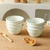 JIWOO Schüssel 6er Ø11,7cm, Müslischale Eisschale FrühstückSchale Dessertschale, Keramik, (Schaleset, 6-tlg), Bowl, Hochwertiges Schalen weiß Schale Mikrowellenofen Spülmaschine Bild 2