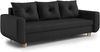 AX LIVING Cheriton Schlafsofa Modern 222cm breit in Schwarz mit Schlaffunktion Bild 2
