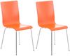 Besucherstuhl Pepe 2 Stühle Orange Bild 2