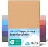 etérea Jersey Topper Spannbettlaken Spannbetttuch Sand 140x200 - 160x200 cm Bild 4
