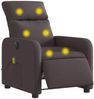 vidaXL Massagesessel Elektrisch Dunkelbraun Stoff 3206695 Bild 3