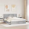 vidaXL Bettrahmen Graues Sonoma 180 x 200 cm Ingenieurs Holz 3409438 Bild 3