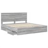 vidaXL Bettrahmen Graues Sonoma 180 x 200 cm Ingenieurs Holz 3409438 Bild 5