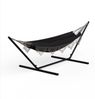 Blumfeldt SwayStation Hängematte – Outdoor & Indoor Hängematte, 100 kg Belastbarkeit, Wetterbeständig Mit Rostfreien Haken, Komfortabler Polyester/Baumwolle Stoff, Boho Design, Creme Bild 2