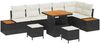 vidaXL Gartensofa-set mit Kissen 9 pcs Schwarz und Creme 3363320 Bild 2