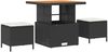 vidaXL Gartensofa-set mit Kissen 9 pcs Schwarz und Creme 3363320 Bild 4