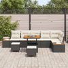 vidaXL Gartensofa-set mit Kissen 9 pcs Schwarz und Creme 3363320 Bild 3