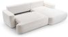 AX LIVING Ecksofa mit Schlaffunktion Peoni 267cm weiß mit Bettkasten R Bild 4