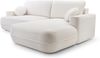 AX LIVING Ecksofa mit Schlaffunktion Peoni 267cm weiß mit Bettkasten R Bild 3