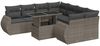 vidaXL 9-tlg. Garten-Sofagarnitur mit Kissen Grau Poly Rattan 3326611 Bild 2
