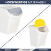 3er Set Abfallbehälter mit Deckeln - 3x40L Stapelmülleimer | Abfalleimer Küche Mülleimer 3 Fächer Müllbehälter Kücheneimer 120L, Weiß Bild 4