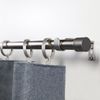 Deco-Raum® Deco-Raum Gardinenstange ausziehbar Flexa Edelstahl-optik Endstück Kappe 16/19mm | Länge: 160-300cm | Material: Metall | Farbe: Edelstahl-optik Bild 4