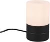 Kleine LED Tischleuchte per touch dimmbar, Schwarz mit Glasschirm, Höhe 15cm Bild 2