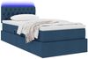 vidaXL Bett mit Stauraum und LED mit Matratze Blau 90 x 200 cm Stoff 3371186 Bild 3