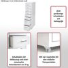Rollcontainer Boston T851, Schubladenschrank Stahlschrank, 110x28x41cm 8 Schubladen ~ rot Bild 2