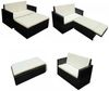 vidaXL 2-tlg. Garten-Lounge-Set mit Auflagen Poly Rattan Schwarz 42734 Bild 4