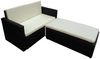 vidaXL 2-tlg. Garten-Lounge-Set mit Auflagen Poly Rattan Schwarz 42734 Bild 3