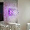 2er Set Wandleuchte, Deko LED, Kugelgeflecht, chromfarben, B 17 cm Bild 4