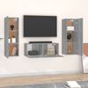 3-tlg. TV-Schrank-Set Grau Sonoma Holzwerkstoff [3120234] Bild 3
