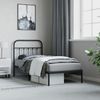 vidaXL Bettgestell mit Kopfteil Metall Schwarz 90x190 cm 352570 Bild 4