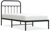 vidaXL Bettgestell mit Kopfteil Metall Schwarz 90x190 cm 352570 Bild 2