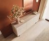 Sideboard Cuor 180 cm Keramik Laminam® Travertino Bianco Creme-Weiß 2 Türen 3 Schubfächer Fuß Schwebeoptik Edelstahl Bild 4