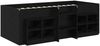 vidaXL Loft Bettgestell mit Schrank 3 Stk. Schwarz Holzwerkstoff 3423407 Bild 3