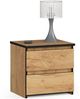 Home Collective Kommode 40 cm breit Holz Highboard Sideboard für Flur Schlafzimmer Wohnzimmer (Mehrzweckschrank Schrank schmal Kommode Schlafzimmer mit Schubladen), Kinderzimmer Organizer, 40 cm hoch mit 2 Schubladen Eiche Bild 5