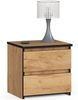 Home Collective Kommode 40 cm breit Holz Highboard Sideboard für Flur Schlafzimmer Wohnzimmer (Mehrzweckschrank Schrank schmal Kommode Schlafzimmer mit Schubladen), Kinderzimmer Organizer, 40 cm hoch mit 2 Schubladen Eiche Bild 4