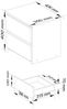 Home Collective Kommode 40 cm breit Holz Highboard Sideboard für Flur Schlafzimmer Wohnzimmer (Mehrzweckschrank Schrank schmal Kommode Schlafzimmer mit Schubladen), Kinderzimmer Organizer, 40 cm hoch mit 2 Schubladen Eiche Bild 2