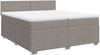 vidaXL Boxspringbett mit Matratze Taupe 200x200 cm Stoff 3287172 Bild 2