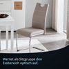 KHG 2er Set Esszimmerstühle Schwingstuhl Polsterstuhl Küchenstuhl Kunstleder Beige - Design Stuhl Sitzhöhe 48 cm - Freischwinger mit integriertem Griff Bild 2