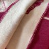 WoolOnly Wendedecke Wolldecke Plaid aus Norwegischer Wolle 130x200 cm (Ginkgo Himbeeren Magenta) Bild 5