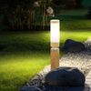 RGB LED Sockellampe, Edelstahl, Holz-Optik, App-Steuerung Bild 3