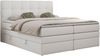 Boxspringbett mit Kopfteil und Topper, Polsterbett - LUKA-KING - 160x200cm - Weiß Kunstleder - H3 Bild 3