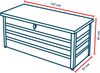 GFP Primeyard Gartenbox 137x61x61 cm Aufbewahrungsbox Auflagenbox Gartentruhe Metall anthrazit wasserdicht Bild 3